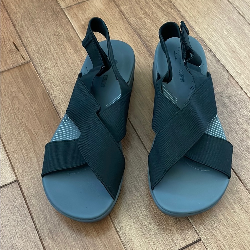 Black Sporty Elastic Sandals